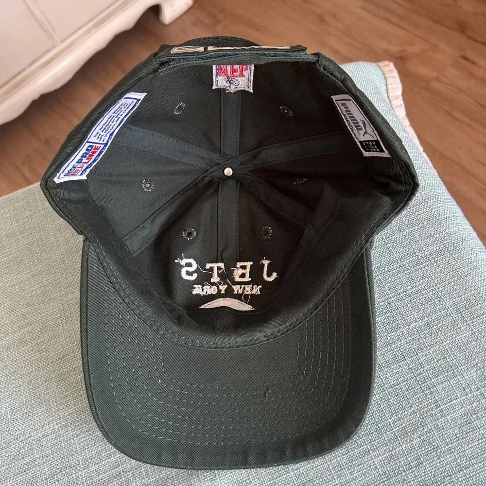Vintage PUMA New York Jets‎ NFL Pro Line Strapback Embroidered Green Hat